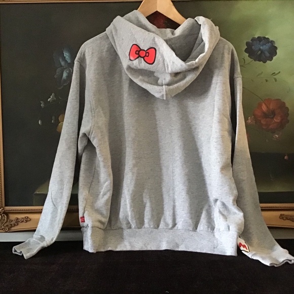 Levi's x Hello Kitty Women's Unbasic Hoodie Sweatshirt Limited Edition G XS CO - Picture 2 of 6